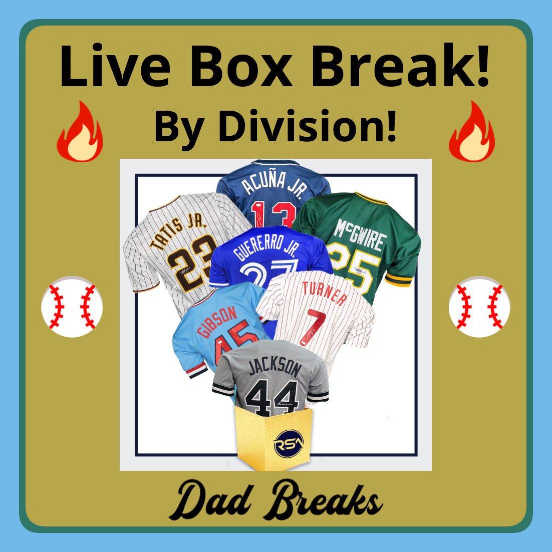 Friday 1/16: Baseball Jersey LIVE BOX BREAK (Pick Your Division)