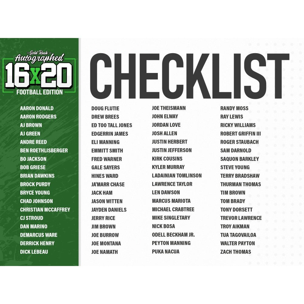 Friday 6/5: Gold Rush 16x20 Photo + Mini-Helmet + Jersey LIVE BOX BREAK (Pick Your Team)