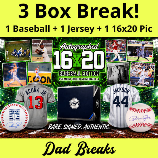 Friday 10/9: Gold Rush 16x20 Photo + Baseball + Jersey LIVE BOX BREAK (Pick Your Team)