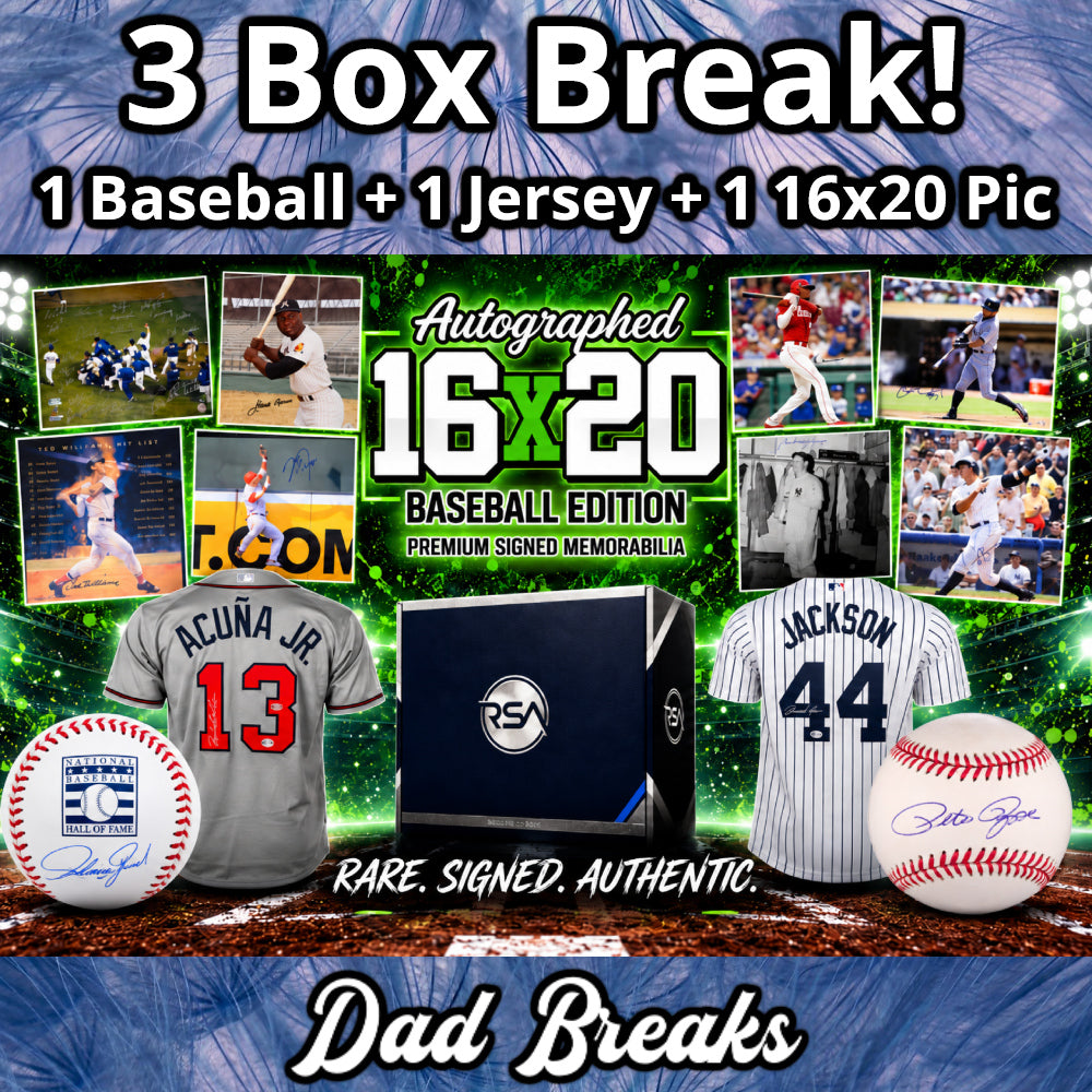 Friday 10/16: Gold Rush 16x20 Photo + Baseball + Jersey LIVE BOX BREAK (Pick Your Team)