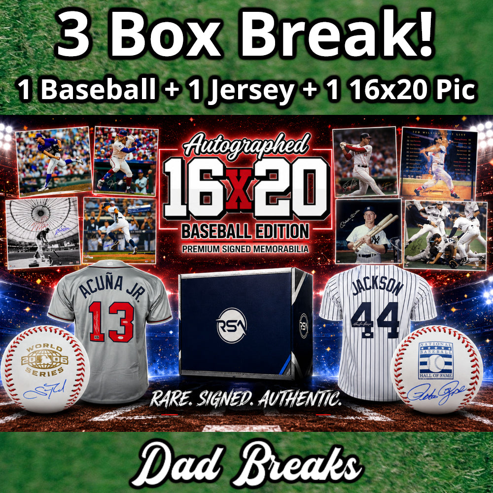 Monday 6/29: Gold Rush 16x20 Photo + Baseball + Jersey LIVE BOX BREAK (Pick Your Team)