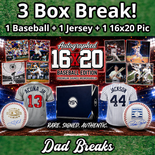 Monday 6/29: Gold Rush 16x20 Photo + Baseball + Jersey LIVE BOX BREAK (Pick Your Team)