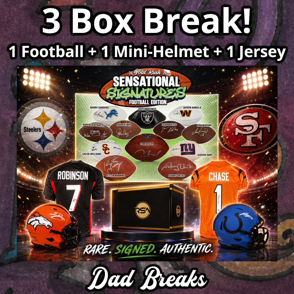 Friday 10/9: Gold Rush Football + Mini-Helmet + Jersey LIVE BOX BREAK (Pick Your Team)