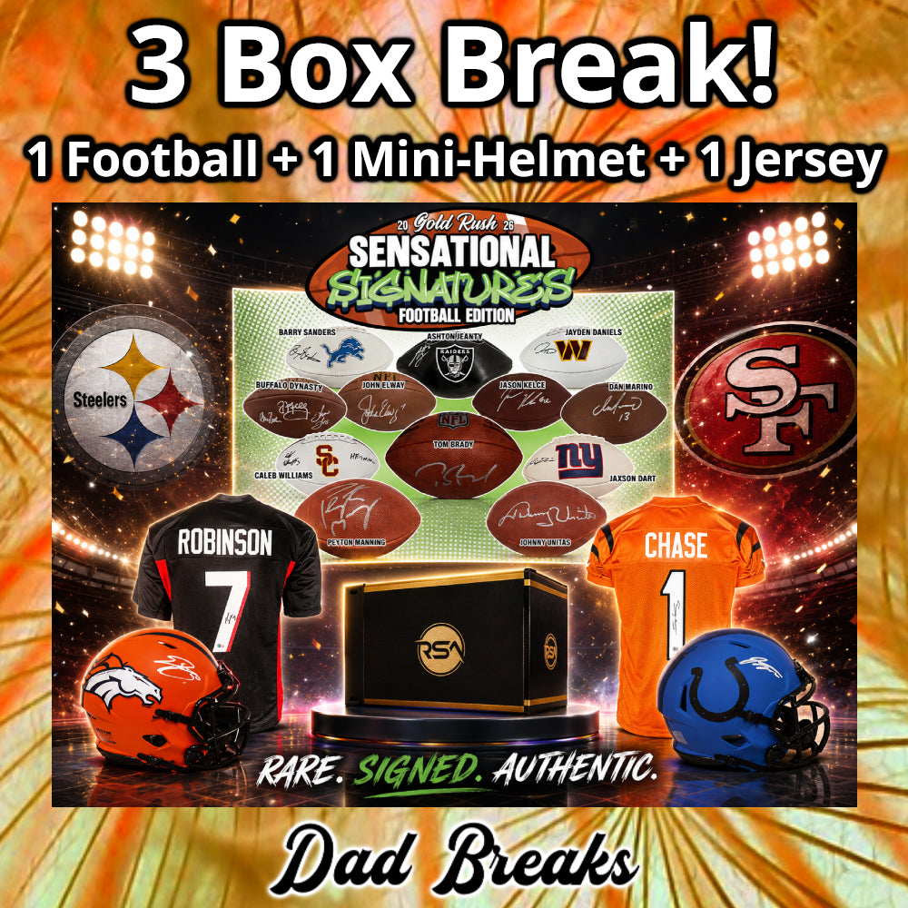 Thursday 8/6: Gold Rush Football + Mini-Helmet + Jersey LIVE BOX BREAK (Pick Your Team)