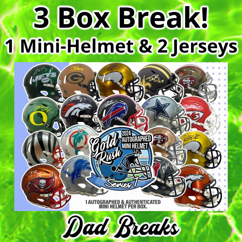 Friday 10/11: Gold Rush Mini-Helmet & 2 Jersey LIVE BOX BREAK (Pick Your Team)