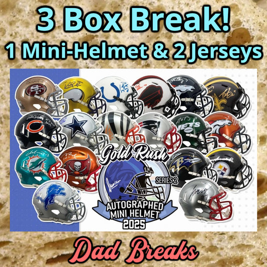 Friday 6/13: Gold Rush Mini-Helmet & 2 Jersey LIVE BOX BREAK (Pick Your Team)