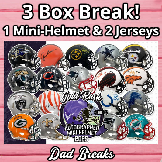 Friday 12/5: Gold Rush Mini-Helmet & 2 Jersey LIVE BOX BREAK (Pick Your Team)