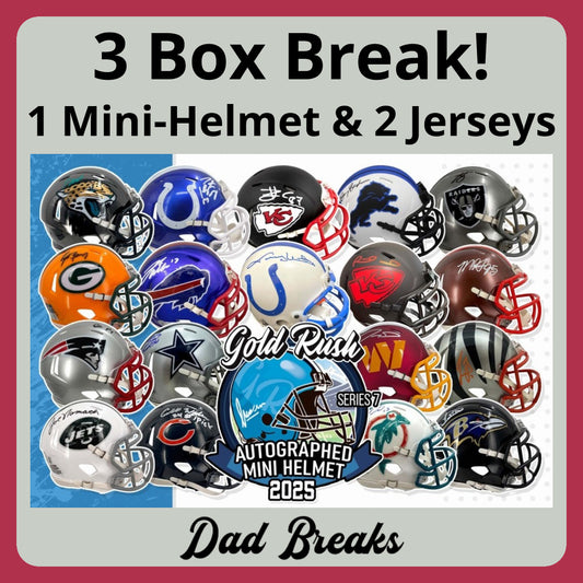 Friday 1/16: Gold Rush Mini-Helmet & 2 Jersey LIVE BOX BREAK (Pick Your Team)