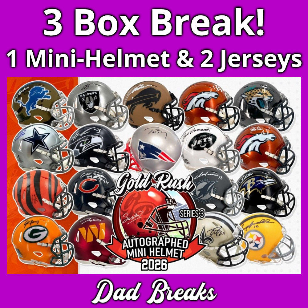 Friday 7/10: Gold Rush Mini-Helmet & 2 Jersey LIVE BOX BREAK (Pick Your Team)