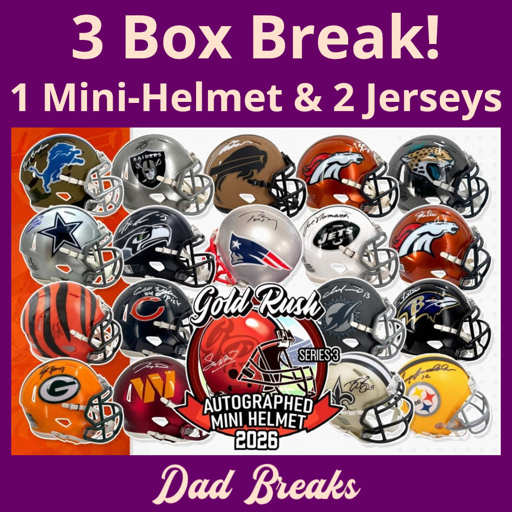 Friday 7/24: Gold Rush Mini-Helmet & 2 Jersey LIVE BOX BREAK (Pick Your Team)
