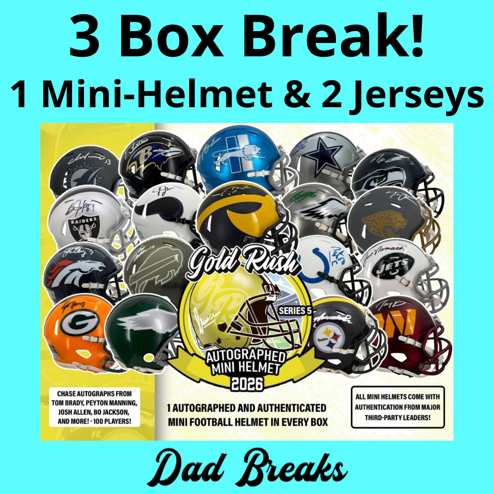 Friday 8/21: Gold Rush Mini-Helmet & 2 Jersey LIVE BOX BREAK (Pick Your Team)