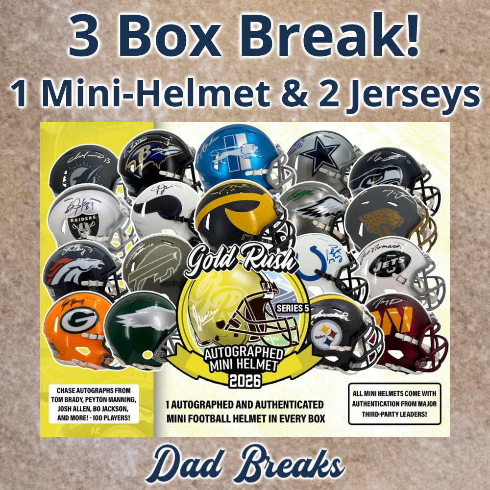 Friday 8/28: Gold Rush Mini-Helmet & 2 Jersey LIVE BOX BREAK (Pick Your Team)