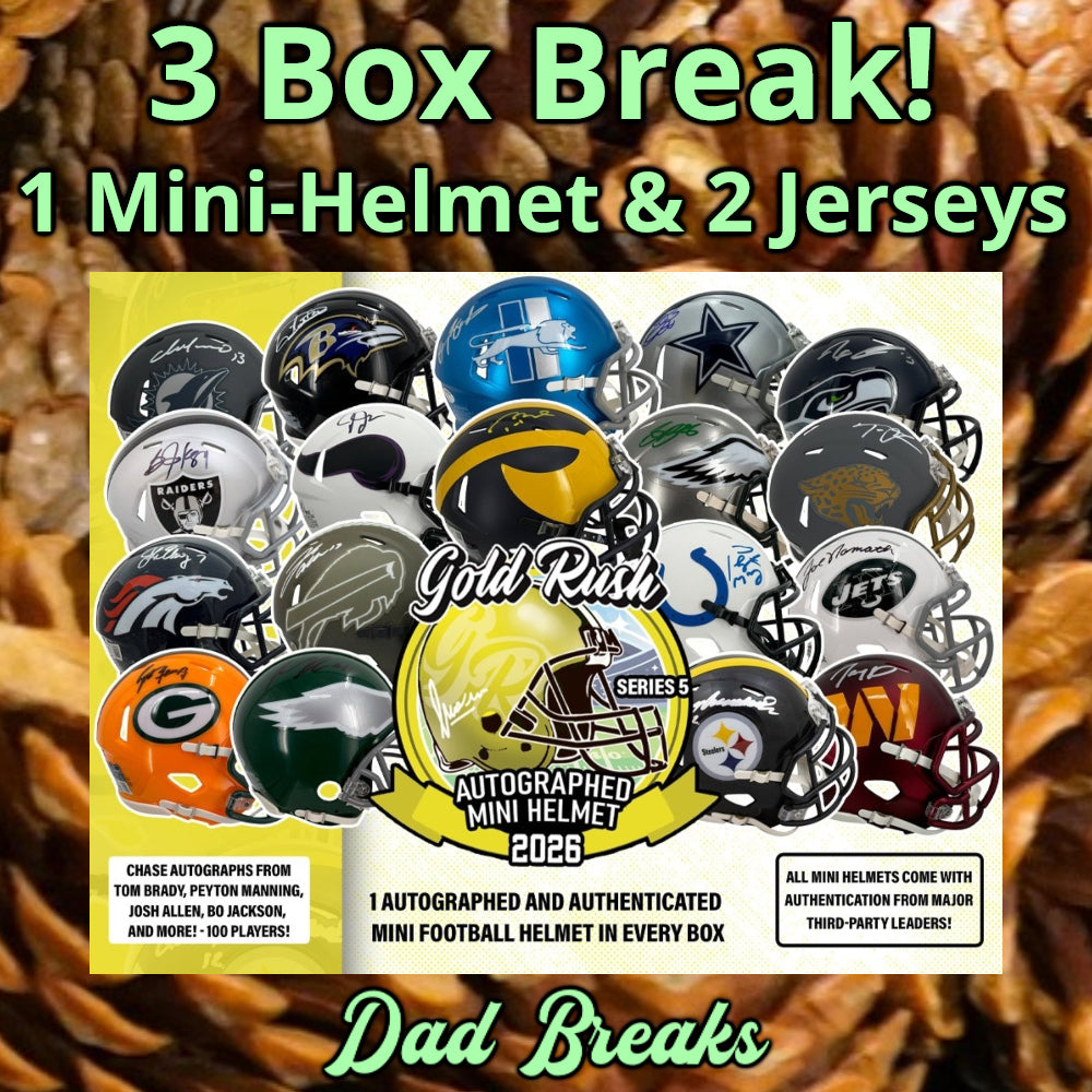 Friday 9/11: Gold Rush Mini-Helmet & 2 Jersey LIVE BOX BREAK (Pick Your Team)