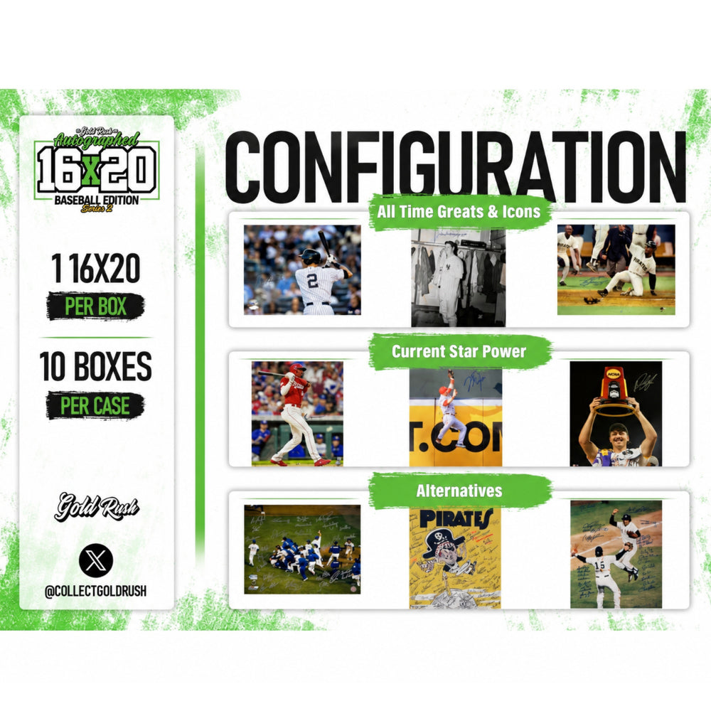 Friday 10/9: Gold Rush 16x20 Photo + Baseball + Jersey LIVE BOX BREAK (Pick Your Team)