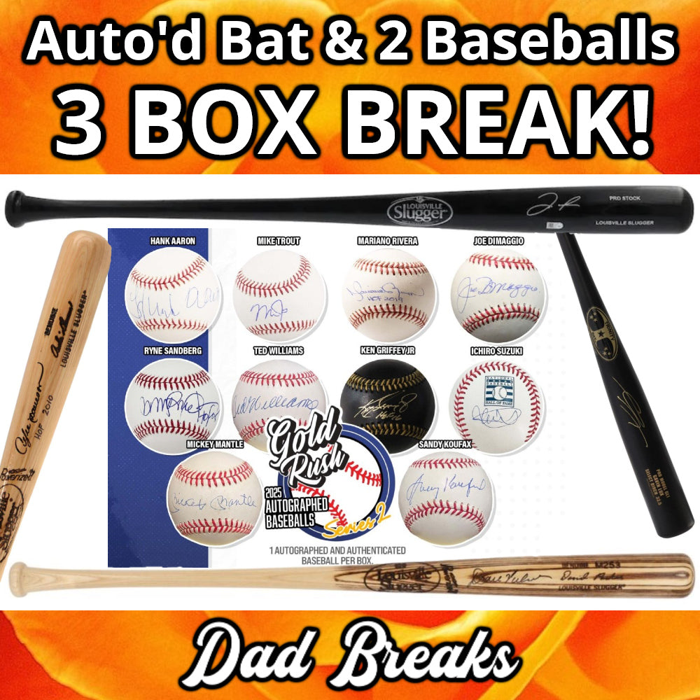 Friday 1/16: Baseball Bat & 2 Gold Rush Baseballs LIVE BOX BREAK (Pick Your Team)