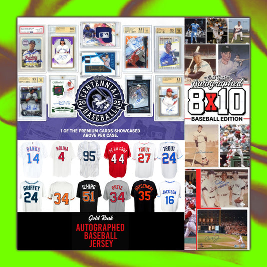 Monday 10/6: Baseball: 1 Centennial + 1 Jersey + 1 Photo LIVE BOX BREAK (Random Letter)