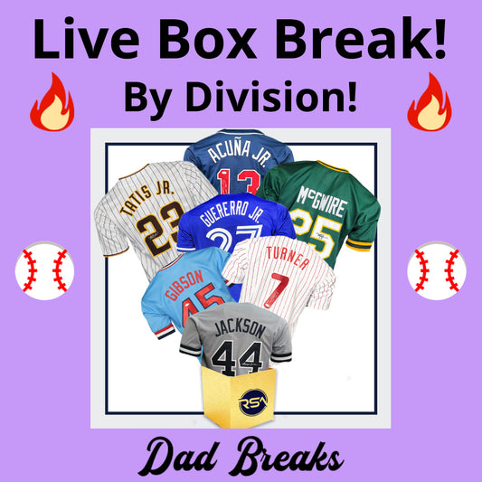 Monday 10/6: Baseball Jersey LIVE BOX BREAK (Pick Your Division)