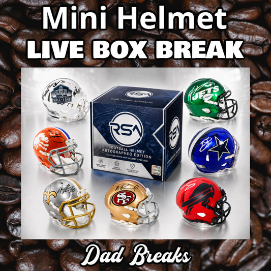 Monday 7/20: Football Mini-Helmet LIVE BOX BREAK (Pick Your Division)