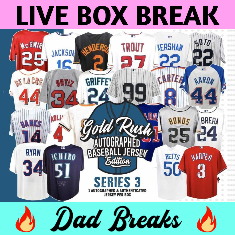 Friday 10/11: Gold Rush Baseball Jersey LIVE BOX BREAK (Pick Your Team)