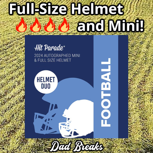 Tuesday 9/2: Hit Parade AUTHENTIC Full-Size & Mini Helmets LIVE BOX BREAK (Pick Yor Team)