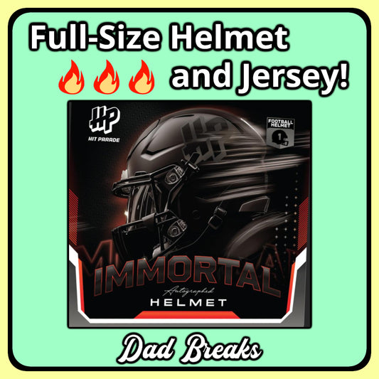 Friday 12/5: Hit Parade Immortal AUTHENTIC Full-Size Helmet & Jersey LIVE BOX BREAK (Pick Your Team)