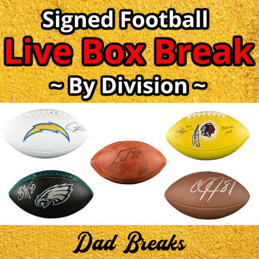 Tuesday 9/2: Full-Size Football LIVE BOX BREAK (Pick Your Division)
