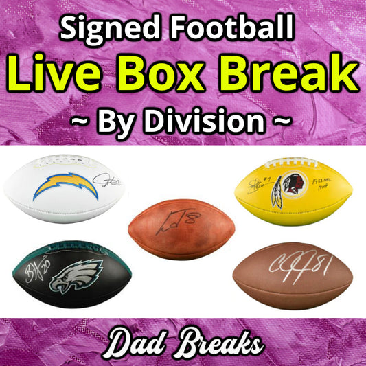 Friday 5/8: Full-Size Football LIVE BOX BREAK (Pick Your Division)