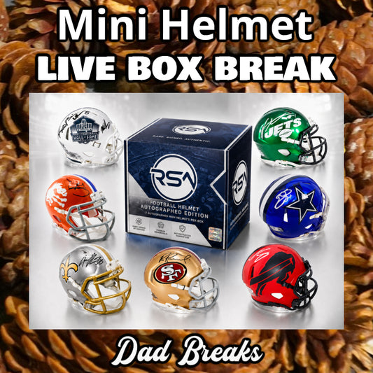 Tuesday 8/25: Football Mini-Helmet LIVE BOX BREAK (Pick Your Division)