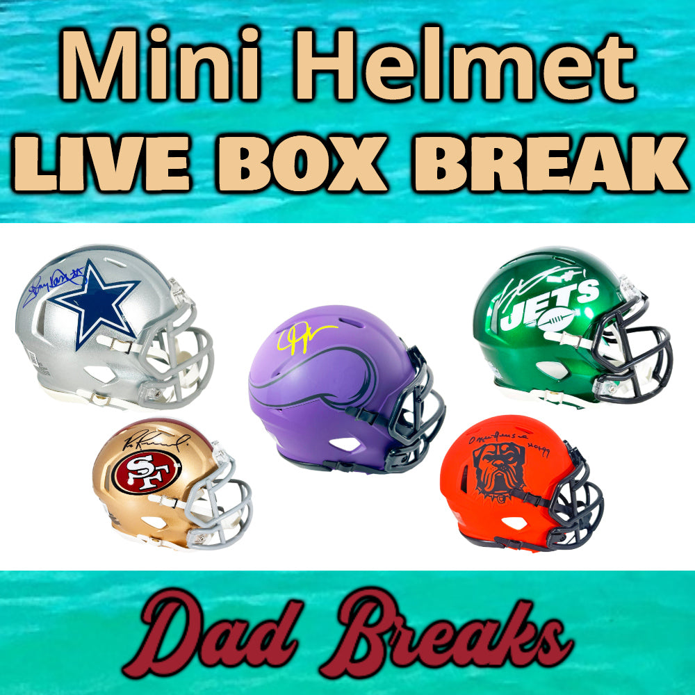 Monday 10/6: Football Mini-Helmet LIVE BOX BREAK (Pick Your Division)